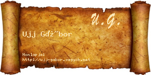 Ujj Gábor névjegykártya