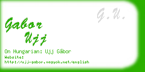 gabor ujj business card